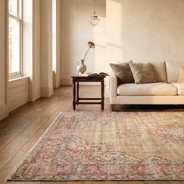 Modern rug in a living room
